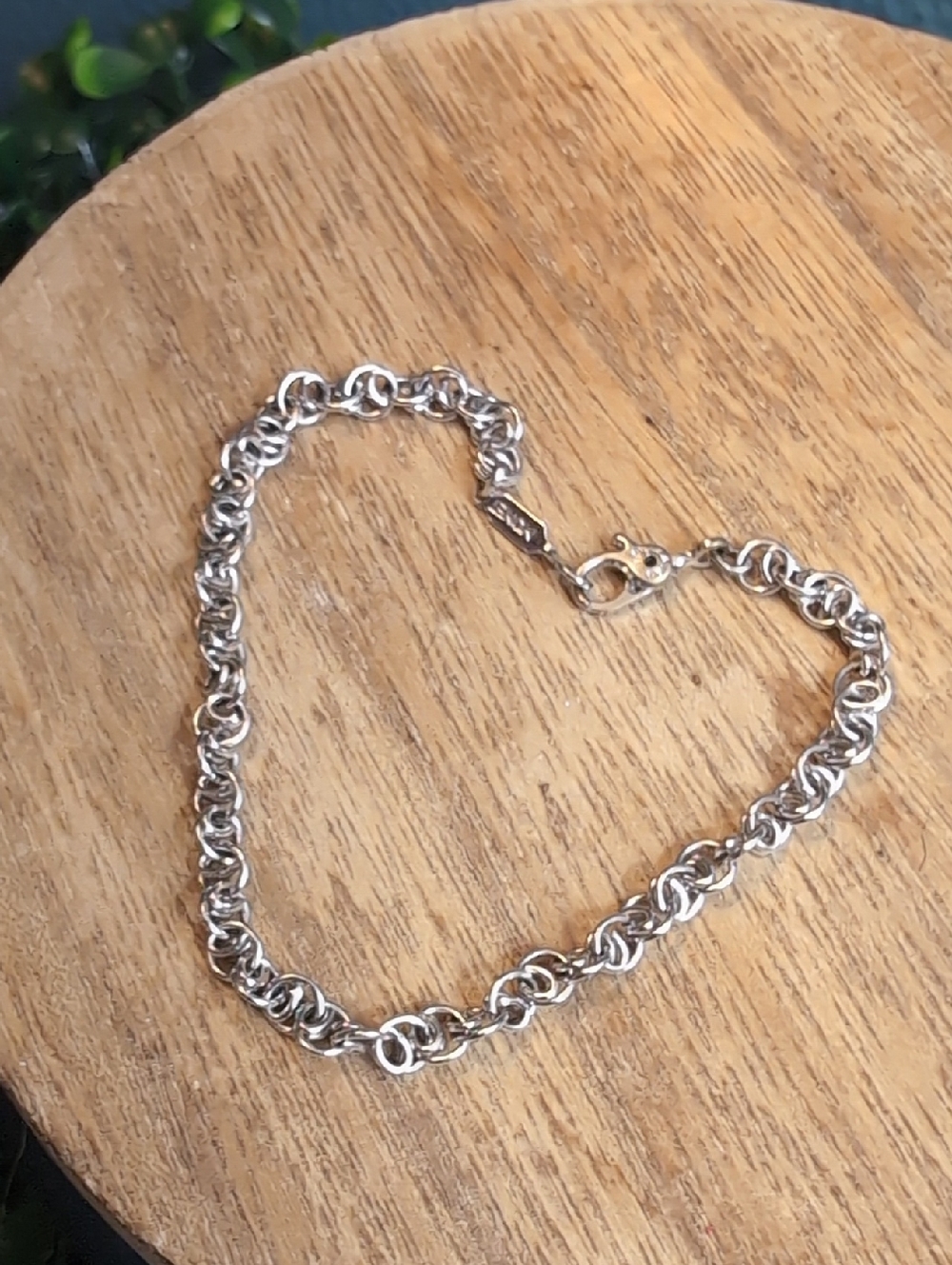 Monet Silver-Tone Interlocking Link Bracelet